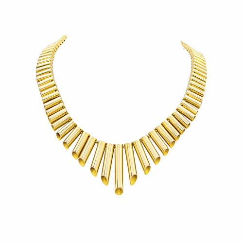 Collier Collier en or rose à maillons tubulaires 58 Facettes 35929