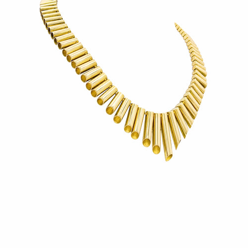 Collier Collier en or rose à maillons tubulaires 58 Facettes 35929