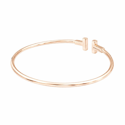 Bracelet Tiffany & Co. Tiffany T - Bracelet Wire en or rose 750 58 Facettes 36025