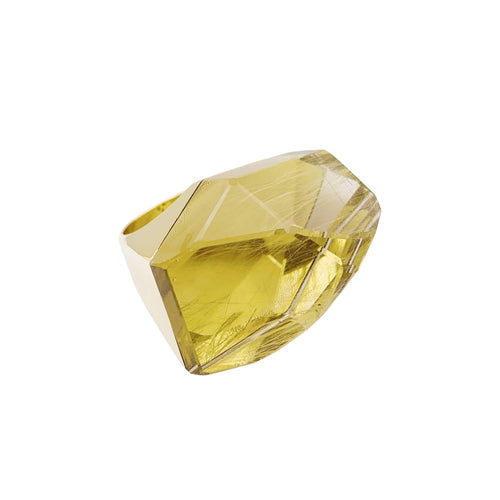 Bague 53 H.Stern Temptation Rock - Bague en or jaune et quartz rutile 58 Facettes 36004