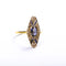 Bague 53 Art déco - Bague marquise en or 750, saphirs synthétiques et diamants 58 Facettes LMB-398