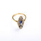 Bague 53 Art déco - Bague marquise en or 750, saphirs synthétiques et diamants 58 Facettes LMB-398