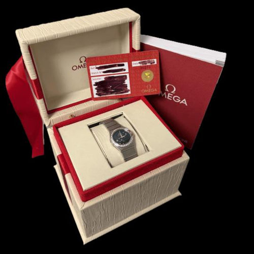 Montre Omega Constellation - Montre femme en acier avec diamants 58 Facettes MT48094