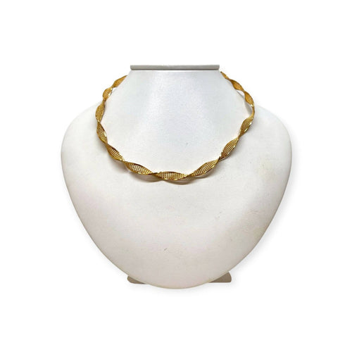 Collier Collier torsadé en or jaune 750 58 Facettes 330098589