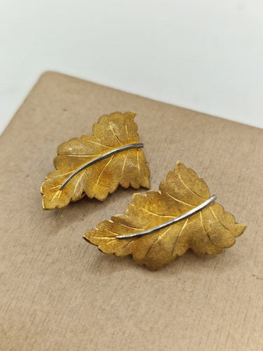 Boucles d'oreilles Mario Buccellati - Boucles d'oreilles feuille en or jaune 18k 58 Facettes CV-132