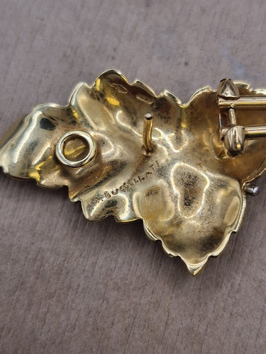 Boucles d'oreilles Mario Buccellati - Boucles d'oreilles feuille en or jaune 18k 58 Facettes CV-132