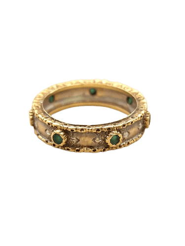 Bague 49 Mario Buccellati - Alliance eternity en or blanc et jaune 18k 58 Facettes CV-133