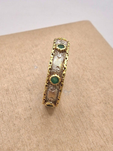 Bague 49 Mario Buccellati - Alliance eternity en or blanc et jaune 18k 58 Facettes CV-133