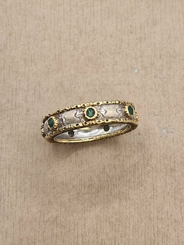 Bague 49 Mario Buccellati - Alliance eternity en or blanc et jaune 18k 58 Facettes CV-133