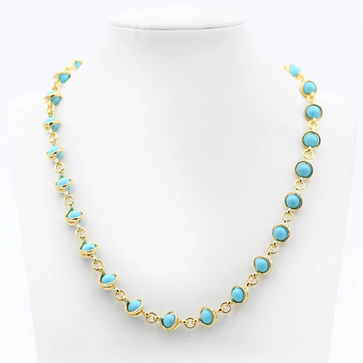 Collier Pomellato - Collier vintage en or jaune et turquoises 58 Facettes 535O26_M