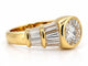 Bague 53 Dubaï - Bague solitaire en or jaune 18 carats et diamants 58 Facettes Dub