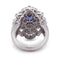 Bague 54 Bague en or blanc 18 kt, tanzanite et diamants 58 Facettes AN46 (00239)