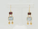Boucles d'oreilles Boucles d'oreilles pendantes en or jaune 18K, aigues-marines et grenats 58 Facettes 32333