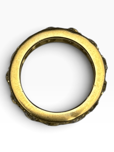 Bague 54 Bague ancienne - Alliance en or jaune et diamants 2,50 ct 58 Facettes Bague-260168