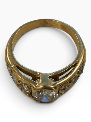 Bague 54 Bague solitaire accompagnée en or jaune et diamants 1,77 ct 58 Facettes Bague-260167