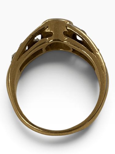 Bague 54 Bague solitaire accompagnée en or jaune et diamants 1,77 ct 58 Facettes Bague-260167