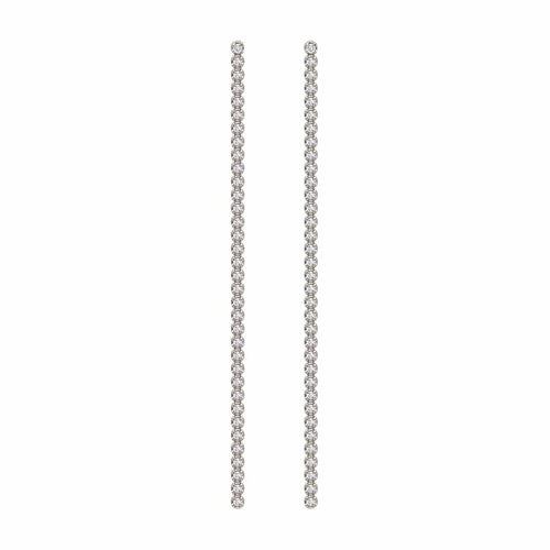 Boucles d'oreilles Disco - Boucles d'oreilles tennis en or blanc 18k et diamants 58 Facettes GER1349WG_20260929