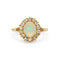 Bague 51 Bague victorienne en opale, diamants taille ancienne et or jaune 18k 58 Facettes VI-0001