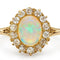 Bague 51 Bague victorienne en opale, diamants taille ancienne et or jaune 18k 58 Facettes VI-0001