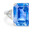 Bague 52 Bague de style Art déco en platine avec saphir de Ceylan non chauffé de 8,43 ct 58 Facettes EW-0025
