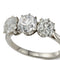 Bague 54 Bague trilogie d’inspiration victorienne à trois diamants taille ancienne en platine 58 Facettes EW-0023