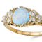 Bague 55 Bague victorienne en or jaune 18k, opale 0,90 ct et diamants taille ancienne 0,90 ct 58 Facettes VI-0002