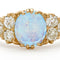 Bague 55 Bague victorienne en or jaune 18k, opale 0,90 ct et diamants taille ancienne 0,90 ct 58 Facettes VI-0002