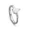 Bague 50 Bague de fiançailles solitaire diamant taille poire en or blanc 18k 58 Facettes VI-0014