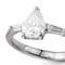 Bague 50 Bague de fiançailles solitaire diamant taille poire en or blanc 18k 58 Facettes VI-0014