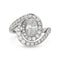 Bague 49 Bague contemporaine en platine, entourage de diamants, 1,77 ct, vers 2021 58 Facettes VI-0016