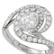 Bague 49 Bague contemporaine en platine, entourage de diamants, 1,77 ct, vers 2021 58 Facettes VI-0016