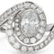 Bague 49 Bague contemporaine en platine, entourage de diamants, 1,77 ct, vers 2021 58 Facettes VI-0016