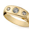 Bague 54 Bague victorienne trois pierres en or jaune 18 ct, diamants taille ancienne de 0,80 ct 58 Facettes VI-0022