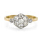 Bague 50 Bague Art déco hexagonale à diamants, or jaune 14k et platine 58 Facettes VI-0027