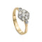 Bague 50 Bague Art déco hexagonale à diamants, or jaune 14k et platine 58 Facettes VI-0027