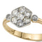 Bague 50 Bague Art déco hexagonale à diamants, or jaune 14k et platine 58 Facettes VI-0027