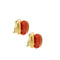 Boucles d'oreilles Boucles d’oreilles puces - Corail en or jaune 18 ct 58 Facettes 36791