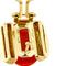 Boucles d'oreilles Boucles d’oreilles puces - Corail en or jaune 18 ct 58 Facettes 36791