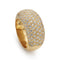Bague 52 Bague cocktail bombée en or jaune 18k, diamants, 1,55 ct, années 1990 58 Facettes VI-0030