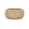 Bague 52 Bague cocktail bombée en or jaune 18k, diamants, 1,55 ct, années 1990 58 Facettes VI-0030