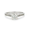 Bague 52 Bague de fiançailles solitaire contemporaine en or blanc 18k, diamants 1,25 ct 58 Facettes VI-0036