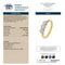 Bague 54 Bague de fiançailles trois pierres en or jaune et blanc 18k, diamants 58 Facettes VI-0037