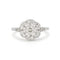 Bague 55 Bague de fiançailles Art déco en or blanc 18 carats, diamants 0,40 ct 58 Facettes VI-0040