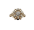 Bague rétro fleur en or 18k deux tons et diamants