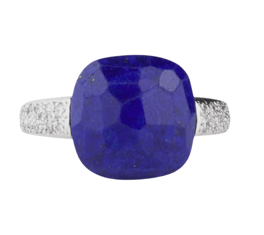 Pomellato Capri - Bague en or blanc, lapis-lazuli et diamants