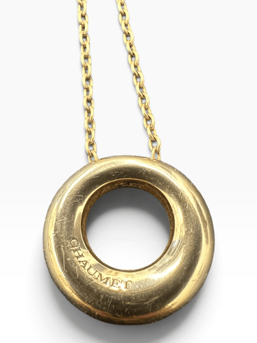 Collier Chaumet - Collier pendentif anneau en or jaune 18 carats 58 Facettes Collier-Chaumet
