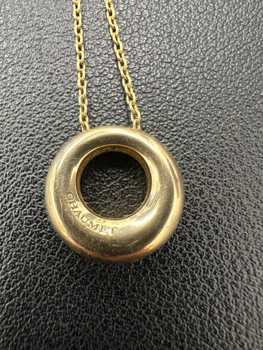 Collier Chaumet - Collier pendentif anneau en or jaune 18 carats 58 Facettes Collier-Chaumet