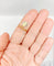Bague 56 Bague antique en or rose 18k à médaille religieuse émaillée 58 Facettes A07875