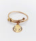 Bague 56 Bague antique en or rose 18k à médaille religieuse émaillée 58 Facettes A07875