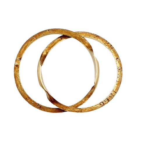 Bague 54.5 Alliance jumelée Gimmel victorienne en or 18k, vers 1866 58 Facettes A07876